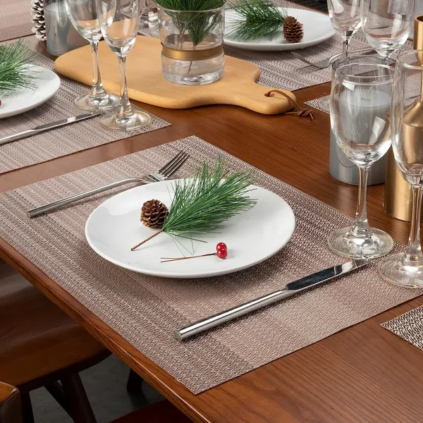 Brown_Dining_Table_Placemat_Set_Pvc_Material_NonSlip_Washable_And_Heat_Resistant_Tablemats_Size_45X30Cm_6_Pcs_Placemat