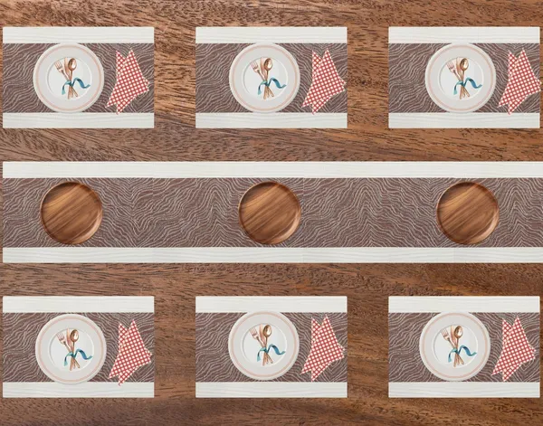 Brown_Dining_Table_Placemat_Set_Pvc_Material_NonSlip_Washable_And_Heat_Resistant_Tablemats_Size_45X30Cm_6_Pcs_Placemat