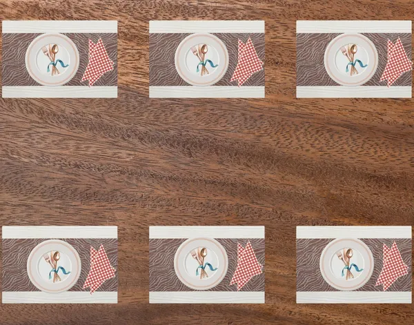 Brown_Dining_Table_Placemat_Set_Pvc_Material_NonSlip_Washable_And_Heat_Resistant_Tablemats_Size_45X30Cm_6_Pcs_Placemat