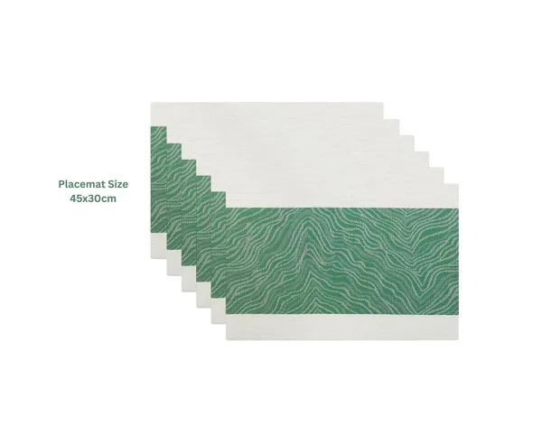 Green_Dining_Table_Placemat_Set_Pvc_Material_NonSlip_Washable_And_Heat_Resistant_Tablemats_Size_45X30Cm_8_Pcs_Placemat