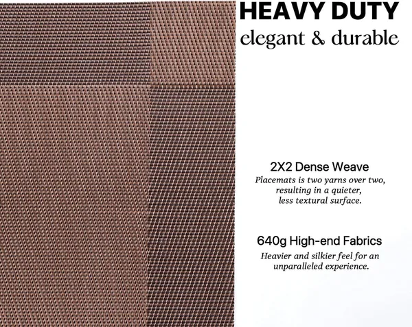 Brown_Dining_Table_Placemat_Set_Pvc_Material_NonSlip_Washable_And_Heat_Resistant_Tablemats_Size_45X30Cm_And_Table_Runner_180_Cm_X_30_Cm_4_Placemat_With_Runner