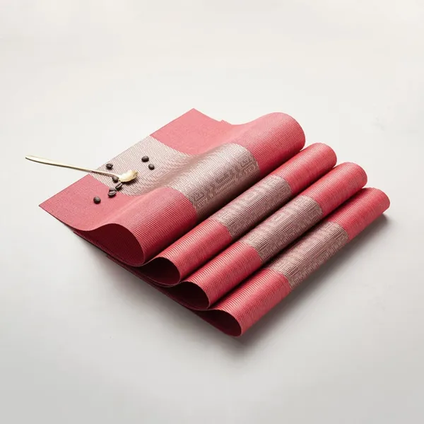 Red_Dining_Table_Placemat_Set_Pvc_Material_NonSlip_Washable_And_Heat_Resistant_Tablemats_Size_45X30Cm_6_Pcs_Placemat