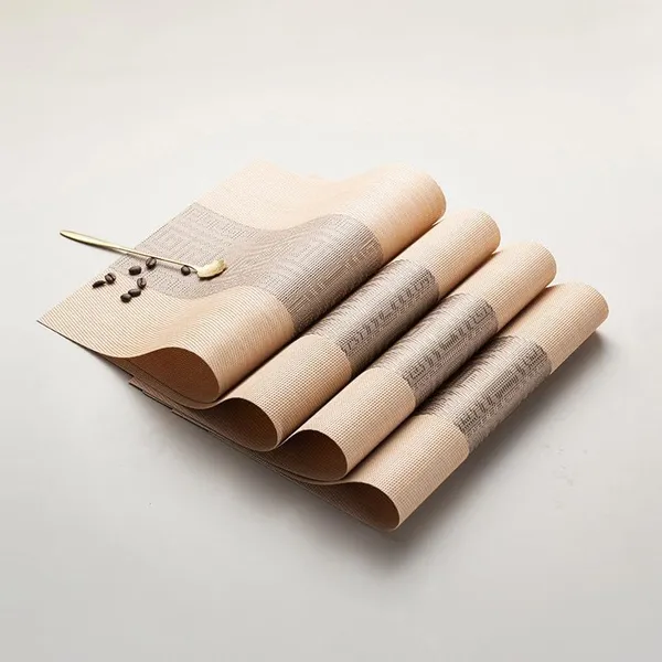 Beige_Dining_Table_Placemat_Set_Pvc_Material_NonSlip_Washable_And_Heat_Resistant_Tablemats_Size_45X30Cm_8_Pcs_Placemat