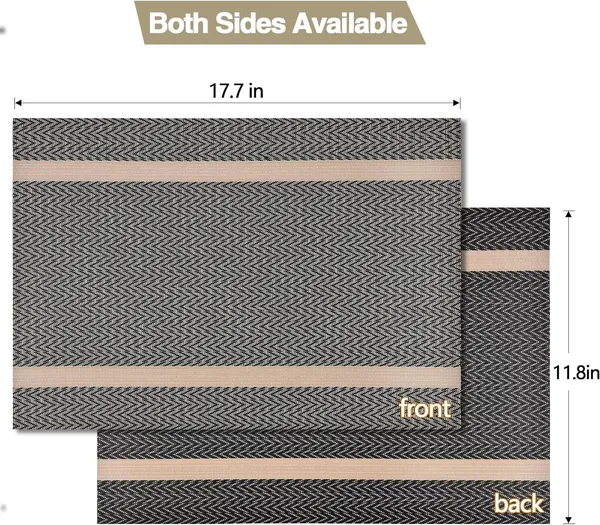 Brown_Dining_Table_Placemat_Set_Pvc_Material_NonSlip_Washable_And_Heat_Resistant_Tablemats_Size_45X30Cm_6_Pcs_Placemat