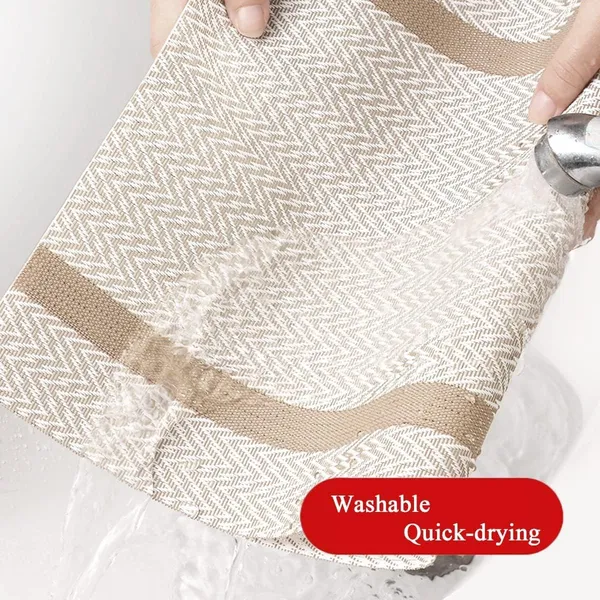 White_Dining_Table_Placemat_Set_Pvc_Material_NonSlip_Washable_And_Heat_Resistant_Tablemates_Size_45X30Cm_And_Table_Runner_180Cm_X_30Cm_4_Placemat_With_Runner