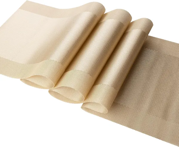 Gold_Dining_Table_Placemat_Set_Pvc_Material_NonSlip_Washable_And_Heat_Resistant_Table_Runner_Size_180X30Cm