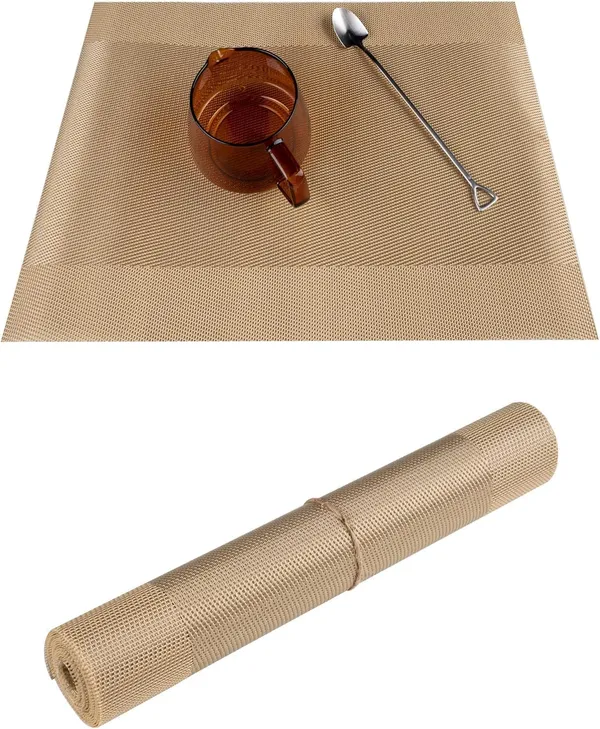Gold_Dining_Table_Placemat_Set_Pvc_Material_NonSlip_Washable_And_Heat_Resistant_Table_Runner_Size_180X30Cm