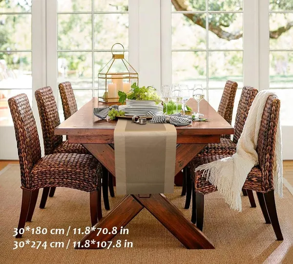 Gold_Dining_Table_Placemat_Set_Pvc_Material_NonSlip_Washable_And_Heat_Resistant_Table_Runner_Size_180X30Cm
