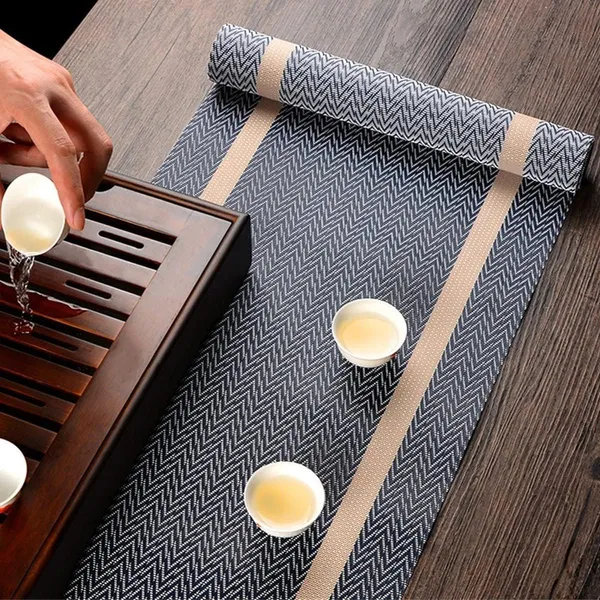Blue_Dining_Table_Placemat_Set_Pvc_Material_NonSlip_Washable_And_Heat_Resistant_Tablemats_Size_45X30Cm_And_Table_Runner_180Cm_X_30Cm4_Placemat_With_Runner