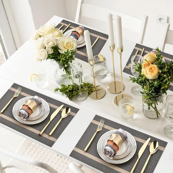 Brown_Dining_Table_Placemat_Set_Pvc_Material_NonSlip_Washable_And_Heat_Resistant_Tablemats_Size_45X30Cm_8_Pcs_Placemat