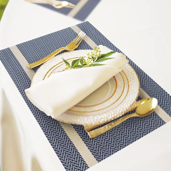 Blue_Dining_Table_Placemat_Set_Pvc_Material_NonSlip_Washable_And_Heat_Resistant_Tablemates_Size_45X30Cm_8_Pcs_Placemat