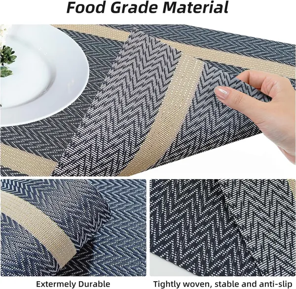 Blue_Dining_Table_Placemat_Set_Pvc_Material_NonSlip_Washable_And_Heat_Resistant_Tablemates_Size_45X30Cm_8_Pcs_Placemat
