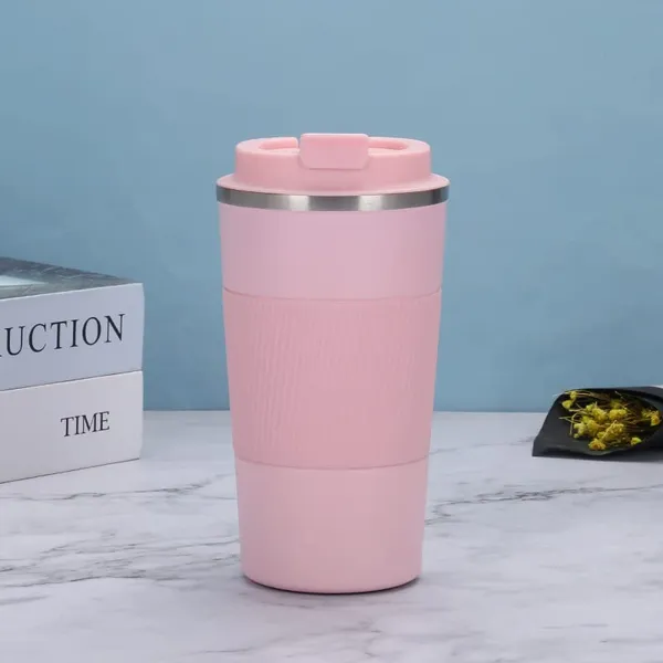 Pink_510_Ml_&_Cleaning_Brush_Travel_Mug_Insulated_Coffee_Cup_With_Leakproof_LidVacuum_Insulation_Stainless_Steel_Reusable_For_Hot_Cold_CoffeeTea_Thermal_Mug_With_NonSlip