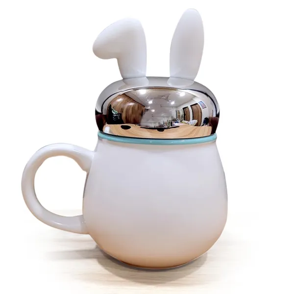 White__As_Per_Image_Ceramic_Coffee_Mug_With_Handle_400_Ml__135_Oz_Coffee_Cup_With_Rabbit_Ear_Lid_Gift_Mug_For_Mom_Or_Rabbit_Lovers_DaughterSonKids_Funny_Animal_Mug