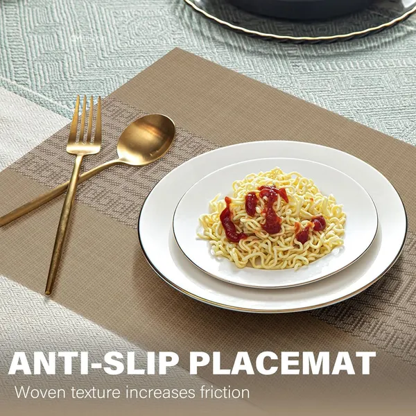 Brown_Dining_Table_Placemat_Set_Pvc_Material_NonSlip_Washable_And_Heat_Resistant_Tablemats_Size_45X30Cm_8_Pcs_Placemat