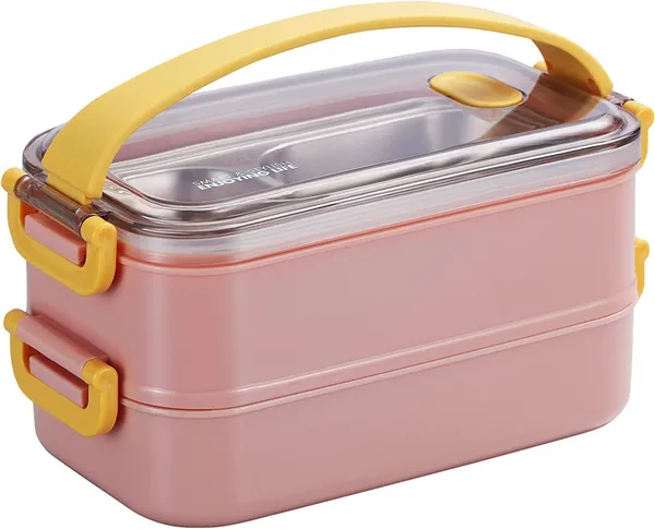 Pink_Lunch_Box_Bento_Box_For_Adults_Leakproof_Stackable_Lunch_Containers_With_Spoon_&_Fork_Dishwasher_&_Microwave_Safe_Stainless_Steel_Japanese_Lunch_Box_Food_Storage_16L