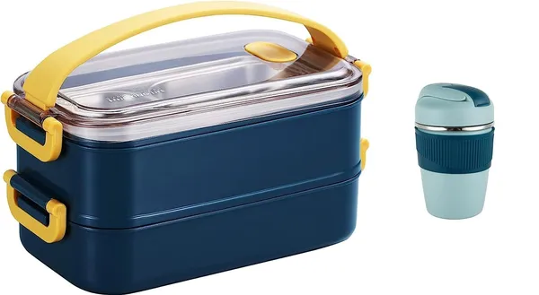 Blue_Executive_Insulated_AirTight_2_Stainless_Steel_&_Plastic_Containers_Lunch_Box_Handheld_Tiffin_Leak_Proof_Container_For_School_Office_Use__Blue