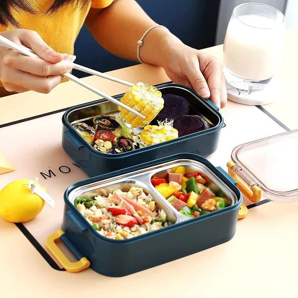 Blue_Executive_Insulated_AirTight_2_Stainless_Steel_&_Plastic_Containers_Lunch_Box_Handheld_Tiffin_Leak_Proof_Container_For_School_Office_Use__Blue_1600Ml