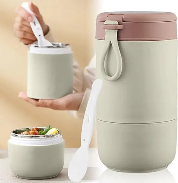 Green_Lunch_Box_Yogurt_Container_With_Lid_Leak_Proof_Stainless_Steel_Cups_With_Lids_And_Reusable_Plastic_SpoonOvernight_Oats_Containers_With_Lid_Dishwasher_Freezer_Safe
