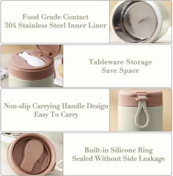 Green_Lunch_Box_Yogurt_Container_With_Lid_Leak_Proof_Stainless_Steel_Cups_With_Lids_And_Reusable_Plastic_SpoonOvernight_Oats_Containers_With_Lid_Dishwasher_Freezer_Safe