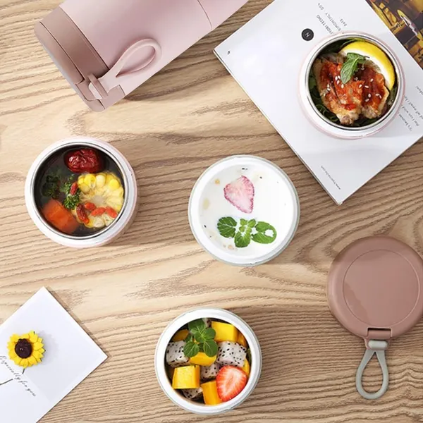 Pink_Lunch_Box_Yogurt_Container_With_Lid_Leak_Proof_Stainless_Steel_Cups_With_Lids_And_Reusable_Plastic_SpoonOvernight_Oats_Containers_With_Lid_Dishwasher_Freezer_Safe