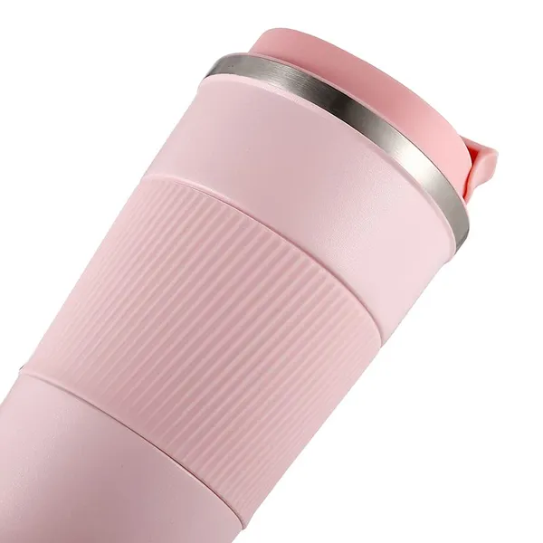 Pink_510ml_Insulated_Travel_Coffee_Mug_2.0_Double_Wall_Vacuum_Stainless_Steel_Fat-Bottomed_Coffee_Cup_Tumbler_with_Spill_Proof_Flip_Lid_for_Hot_and_Ice_Beverages