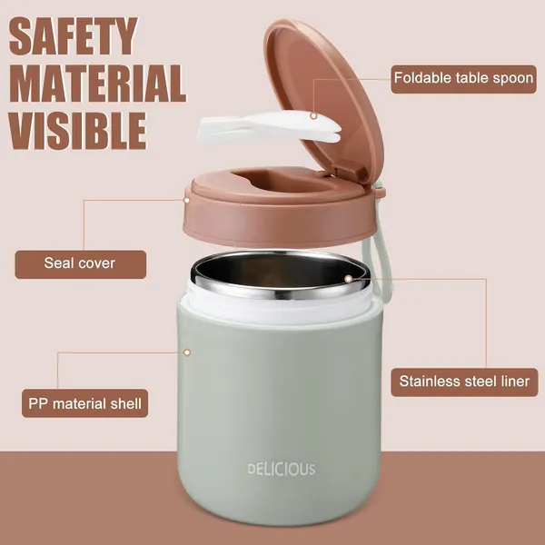 Green__Pink_Travel_Soup_Bowl_Set_Insulated_Soup_Bowls_With_Lids_And_Folding_Spoons_For_Fruit_Yoghurt_Oats_Porridge_Salad__Airtight_And_Leak_Proof_Dishwasher_Safe_Thermal_Lunch_Box