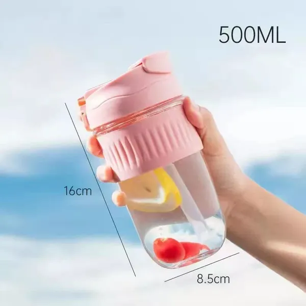 Pink_500_Ml_Glass_Coffee_Mug_with_Lid_and_StrawReusable_Glass_Coffee_CupGlass_Travel_Mug_with_Silicone_SleeveGlass_Water_Bottle_for_Coffee