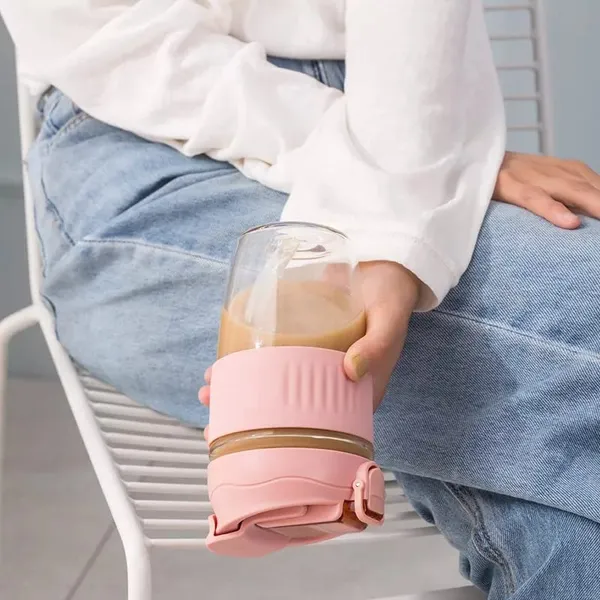Pink_500_Ml_Glass_Coffee_Mug_with_Lid_and_StrawReusable_Glass_Coffee_CupGlass_Travel_Mug_with_Silicone_SleeveGlass_Water_Bottle_for_Coffee