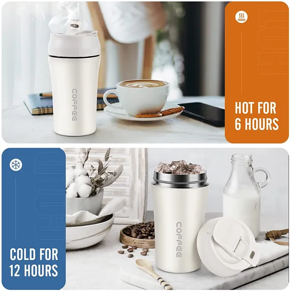 White_400ml_Travel_Mug_Insulated_Coffee_Cup_with_Leakproof_Lid_Vacuum_Insulation_Stainless_Steel_Reusable_for_Hot_Cold_Coffee_Water_and_Tea_Mug_with_Non-Slip_Protective_Cover