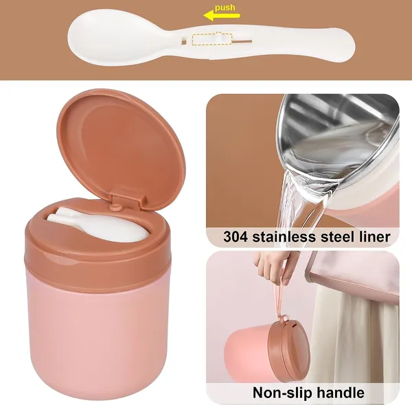 Pink_Lunch_Box_Yogurt_Container_With_Lid_Leak_Proof_Stainless_Steel_Cups_With_Lids_And_Reusable_Plastic_SpoonOvernight_Oats_Containers_With_Lid_Dishwasher_Freezer_Safe