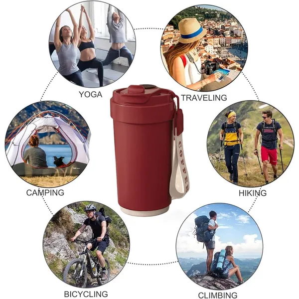 Red__With_DisplaySmart_Insulated_Coffee_Travel_Mug_With_Touch_Screen_Digital_Temperature_Display_Travel_Flasks_420_Ml_316_Stainless_Steel_Reusable__Leak_Proof_Thermal_Mug