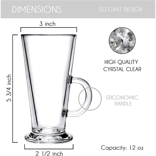 Transparent_270_Ml_Irish_Glass_Coffee_Mug_Set_With_Convenient_Handle_Tea_Glasses_For_HotCold_Beverages_Thermal_Shock_Resistant_Tempered_Glass_Mugs_For_Cappuccino_Latte_Espresso