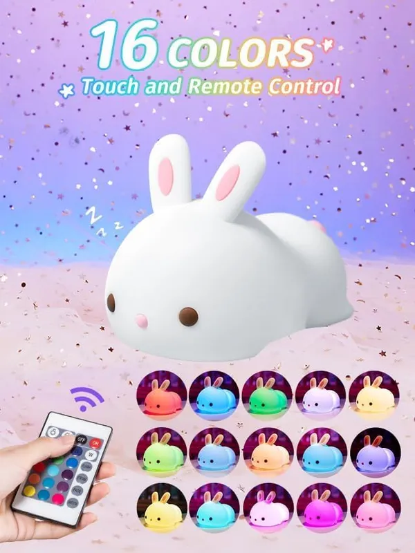 White_Kids_Panda_Night_Light__Silicone_Nursery_Lamp_For_Baby_And_Toddler_Animal_Lamp_For_Boys_And_Girls_Squishy_Bedroom_Light_Cute_Sleep_Rabbit_For_Kids_Room