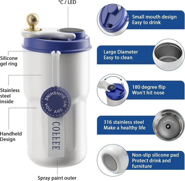 Silver_Smart_Insulated_Coffee_Travel_Mug_With_Touch_Screen_Digital_Temperature_Display_Travel_Flasks_420_Ml_304_Stainless_Steel_Reusable__Leak_Proof_Thermal_Mug