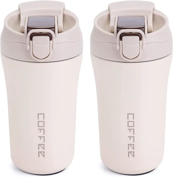 WhiteWhite_Travel_Coffee_Mug_Spill_Proof_2_Pack_Insulated_Coffee_Tumbler_14_Oz400_Ml_Reusable_Coffee_Cups_With_Lids_And_Straws_Hot_&_Ice_Coffee_Mug_To_Go_Car_Thermos_Gift_For_Men_And_Women