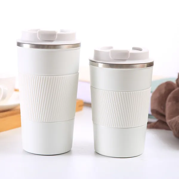 White_510ml_Insulated_Travel_Coffee_Mug_2.0_Double_Wall_Vacuum_Stainless_Steel_Fat-Bottomed_Coffee_Cup_Tumbler_with_Spill_Proof_Flip_Lid_for_Hot_and_Ice_Beverages