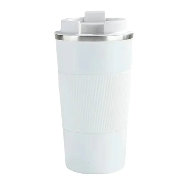 White_510ml_Insulated_Travel_Coffee_Mug_2.0_Double_Wall_Vacuum_Stainless_Steel_Fat-Bottomed_Coffee_Cup_Tumbler_with_Spill_Proof_Flip_Lid_for_Hot_and_Ice_Beverages