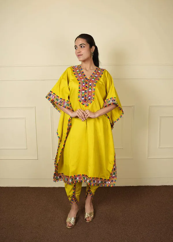 Yellow_Designer_Kaftan_Set