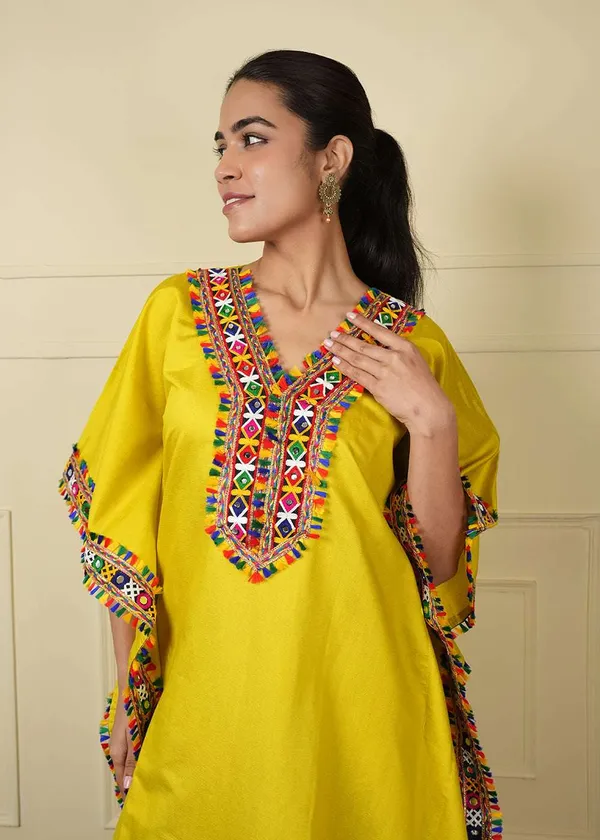 Yellow_Designer_Kaftan_Set
