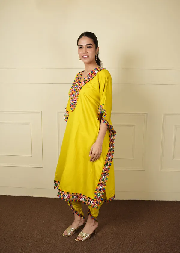 Yellow_Designer_Kaftan_Set