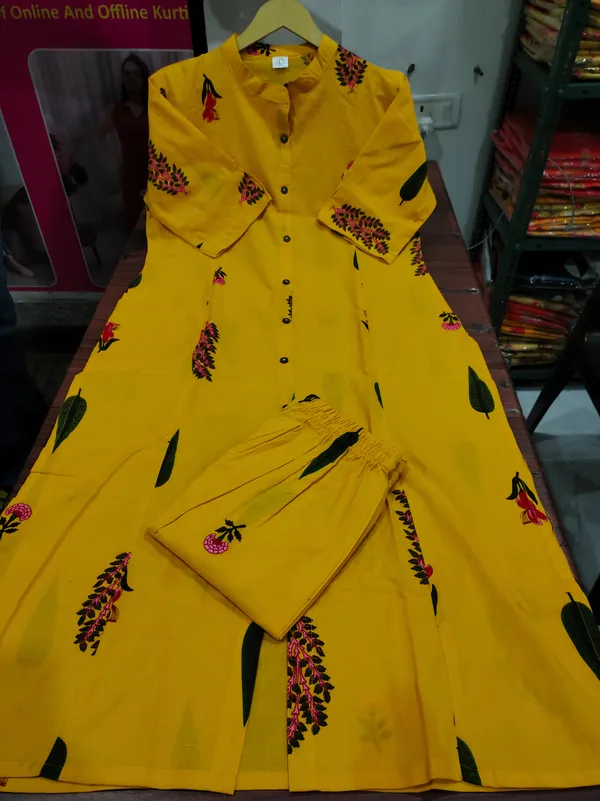 Yellow_A-Line_Co-Ord_Set_For_Women