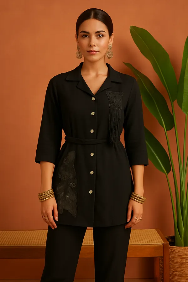 Black_Textu_Co-Ord_Set_For_Women