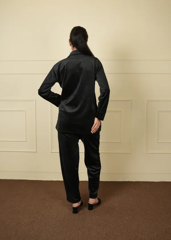 Black_Coat_Style_Trouser_Set_For_Women