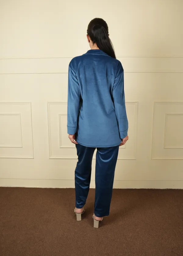 Royal_Blue_Coat_Style_Trouser_Set_For_Women