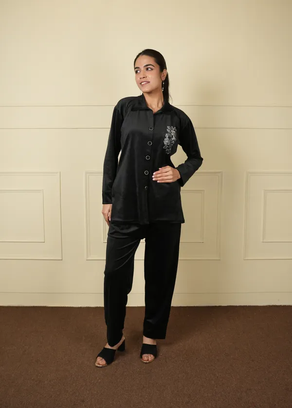 Black_Coat_Style_Trouser_Set_For_Women