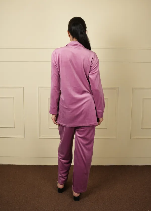Pink_Coat_Style_Trouser_Set_For_Women