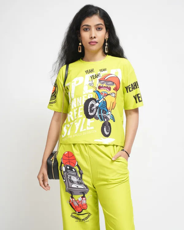 Neon_Green_Trendy_Design_Co-Ord_Set_For_Women