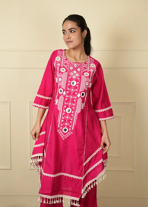 Dark_Pink_Trendy_Design_Co-Ord_Set_For_Women