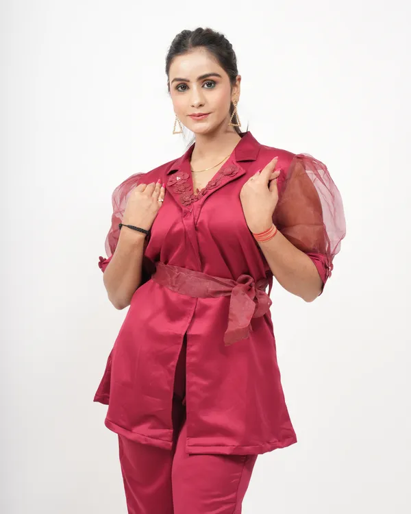 Maroon_Trendy_Design_Co-Ord_Set_For_Women